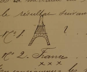 Dessin de la Tour Eiffel avant de sa construction